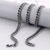 Vintage zwarte Cubaanse Curb Link Chain heren ketting roestvrij staal hiphop sieraden voor coole knappe geschenken. vriendjes. echtgenoot. zoon. vader geschenken 8mm/10mm 26inch