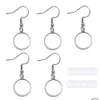 Dangle Lustre 12Mm Taille Intérieure En Acier Couleur Charme Géométrique Boucle D'oreille En Acier Inoxydable Crochet Paramètres De Base Pour La Fabrication De Bijoux Diy Drop Del Dhl5M