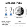Hoopörhängen 2023 Äkta 925 Sterling Silver Ocean Series Women's Diamond gör smycken för kvinnor som bröllopsfestgåvor