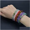 Other Jewelry Sets 8Mm Natural Stone Bead Strand Bracelet Yoga Gemstone Beads Healing Crystal Stretch Bracelets For Men Women Fashio Dhmg5