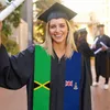 Sciarpe Graduation Sash Giamaica Isole Cayman Bandiera Stola Scialli Graduate Wraps Scraf International Student Pride Gifts