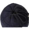 Beanie/Skull Caps Fleece Gevoerde Mti Hoed Nek Winter Warm Skl Cap Manchet Mutsen Gebreide Halsdoek Voor Vrouwen Mode Will En Sandy Gift Dhbiw