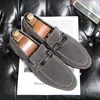 Luxury Brand Designer Loafers Shoes Rubber sole Sole Metal Buckle Beans shoes Comfortable Casual Shoes Business Dress Shoes Anti-slip Oxford Shoes