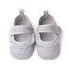 Первые пешеходы девочки обувь против Slip Sleep Seale Sole маленькая девочка младенец малыша кружевная принцесса
