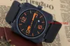 Other Watches 2017 New Style Men's Automatic Mechanical Limited Edition Watch Bell Aviation Men Sport Dive Watches Black Case BR01-92 Black Rubber WATCH J230606