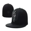 2023 Dopasowane czapki wszystkie logo zespołu haft haft regulowany baskball Caps Street Outdoor Sports Botton Snapbacks Flat Clape Vailies Hat Flex Sun Mesh Cap Rozmiar 7-8