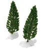 Decorative Flowers 10pcs Model Pine Tree Simulation Artificial Garden Landscape Decoration Railway Building Layout