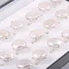 Anneaux de mariage naturel perle oblate d'eau douce anneau ouvert réglable cuivre support inférieur pour les femmes amour bande bijoux cadeau