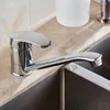 Robinets de cuisine mitigeur évier El Long bec lavabo moderne levier unique accessoires salle de bain argent robinet d'eau froide maison