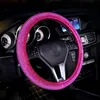 Nuovo volante rosa rosso viola cristallo copre femminile femminile diamante auto di rinestone accoppiati a ruota dello sterzo