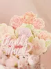 Şenlikli Malzemeler Mutlu Anneler Günü Kek Topper Anne Doğum Günü Anne Gül Çiçeği Parti Dekorasyonları