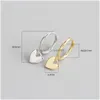 Dangle Chandelier Sier Newest Love Heart Hoop Earrings Female Fashion Cute Romantic Elegant Jewelry Couple Handmade Gifts Drop Deli Dhs8D