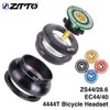 Cykelhuvuden ZTTTO 4444T MTB Cykelväg Bicycle Headset 44mm ZS44 CNC 1 18 "-1 12" 1,5 avsmalnande rörgaffel Internt trådlös EC44-headset 230606