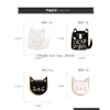 Pins Spettame Animal Black White Cat Metal smalto per pin da donna Coppia di badge camicia da bavaglio Accessori Denim Festival Gift Dropsese Delivery Dh9wa DH9WA