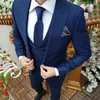 Men's Suits Arrival Blue For Business Man Tuxedo Groom Wedding Terno Masculino Costume Homme Mens Classic Suit 3Piece