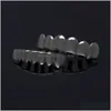 Grillz Dental Grills Real Gold Plating Teeth Grillz Glaze Hip Hip Hip Bling JewelryMen Body 150001ドロップ配信Dhuxf