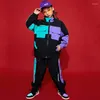 Vêtements de scène enfants Jazz danse Hip Hop Costumes filles veste courte nombril hauts ou pantalons de rue Performance mode vêtements pour enfants