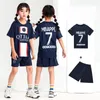 Completi di abbigliamento Set di jersey per bambini Set da ragazza per bambini Adolescenti Gruppi uniformi di pantaloni Pantaloncini Tuta Tuta Abbigliamento estivo per ragazzi 230605