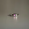 Solitaire Ring Luminous Love Heart Ring Glow in Dark Fashion Justerbara par ringar Silverfärg Pink Blue Light Jewelry Gift for Lover 230605