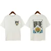 Shirts Blue Red Card Printing Rhude t Men Women Oversized Fashion Casual White Tee High Quality Summer Classic Short Sleeve