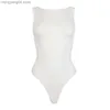 Kvinnors badkläder Solid White Baddräkter Fashion Halter Women's Bath Suit Classic Bodysuit Retro Women Swimwear Pad Push Up Bathing Suits Monokini T230606