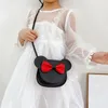 Sacs à dos bébé fille dessin animé sac à bandoulière mignon souris oreille nœud papillon magnétique Snap sac à bandoulière 230606