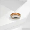 Band Ringen Tungsten Stalen Ring Ingelegd Ijs Zijde Rose Goud Voor Mannen Vrouwen Mode Fijne Sieraden Drop Levering Dh6Tp