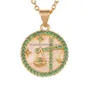 Collane con ciondolo 12 Collana con segno zodiacale Collana con clavicola in rame Leone Ariete Pesci Pendenti con ciondoli Stella Girocollo Astrologia Drop Delivery J Dhw9G