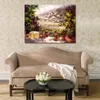 Contemporary Landscape Canvas Art Bien Venue Stunning Impressionist Garden Oil Painting Unique Style for Entryway