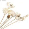 8 PCS Artificielle Lotus Fleur Rotin Reed Parfum Arôme Diffuseur Recharge Bâton Diy Floral Décor À La Maison Artisanat L230523