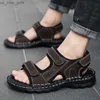 2018 39 skórzany slajd drewniany Sandles męskie męskie męskie sandały Sandalhas Geta Sneaker Outdoor Rzymskie mężczyzn Masaż Buty SLID na L230518