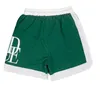 男性ショーツデザイナーRhude Summer Fashion Beach Pants Street Wear Red Blue Black Green Mens Short Contrast Colors USサイズS-XL 2CX8