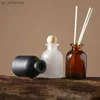 5pcs 100 ml trzcinowej butelka dyfuzora z drewnianymi czapkami kulowymi czarnymi/brązowymi/białymi/szarym/przezroczystym domem butelki do dekoracji domowej L230523