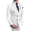 Herrenanzüge Herrenanzug Outfits Smoking Burgunderrot Spitzenrevers Zweireiher Weiß Hochzeitsblazer Jacke Hose Slim Fit Kostüm Homme Mantel