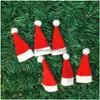 Christmas Decorations Mini Hat Red Lollipop Cap Candy Hats Home Decor Festive Supplies Gift Drop Delivery Garden Party Dhywn