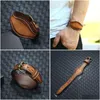 Armband Horloge Vorm Pin Gesp Riem Cattlee Lederen Manchet Verstelbare Armband Polsband Voor Mannen Vrouwen Mode-sieraden Drop Levering Brac Dhpqd