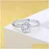Ring Ring Diamond Pierścienie Otwarte Regulowane Sier Women Bride Weddle Wedding Połącz