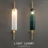 Vägglampa nordiskt långt glas sconce ljus sovrum sovrummet metall lyxig fixtur hem dekor badrum levande belysning modern inomhus