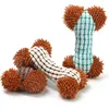 Jouet en os grinçant pour chien résistant aux morsures, jouets de nettoyage des dents pour animaux de compagnie, jouets à mâcher pour chiens, bouledogue français, chiot, jouet pour chat, fournitures pour animaux de compagnie en peluche