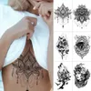 Tymczasowe tatuaże Wodoodporne tatuaż naklejka klatka piersiowa Henna manna manna flash wilk diamentowy body Art Arm Fake Tatoo Women Men 230606