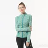 Align Lu Define Yoga Veste longue de camouflage pour femme avec fermeture éclair complète - Vêtements de sport en plein air - Manteau de course mince - Vestes de sport - Vêtements de sport - Multicolore