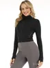 Lu Yoga Sport définir aligner manteau hauts dame veste d'entraînement fermeture éclair complète vêtements de sport mince à manches longues vestes Jogging vêtements d'exercice Stretch jure s