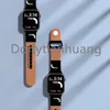 Silicone Watch Band Smart Straps Designer för Apple Watch Bands 49mm 38mm 44mm 45mm IWatch Series 8 9 4 5 6 7 Rem prägling armband 3D tryckt för män kvinnor