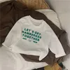 T-shirts 100% Cotton Loose Korean Kids Fried Street T-shirt Boy and Girl Spring and Autumn Undershirt Baby Kids Top 230605