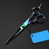 Scissors Shears Customize JP 440c steel 6 '' green dragon hair scissors haircut thinning barber makas cutting shears Hairdressing scissors 230605