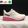 Mens Fashion Hoka One Clifton 9 운동화 트리플 블랙 흰색 벨 웨더 블루 옅은 연마 생동감있는 오렌지 디자이너 남녀 여성 트레이너 EUR 36-45