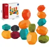 Balancing Stones Toy Set 12st Polyhedral Plastic Stacking Rocks Education Creative Preschool Arts Learning Sensory Building Puzzle Stor storlek Toy Toy Toy