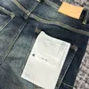 Jeans da uomo firmati PU10Uomo europeo Jean Hombre Lettera Stella Uomo Ricamo Patchwork strappato per pantaloni da motociclista di marca di tendenza Mens