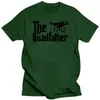 Męskie koszule 2023 Męskie DJI The Quadfather Inspired Goodfather Movie - Custom Men Black T -shirt Tee Cotton Brand