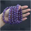 Other Jewelry Sets 8Mm Natural Stone Bead Strand Bracelet Yoga Gemstone Beads Healing Crystal Stretch Bracelets For Men Women Fashio Dhmg5